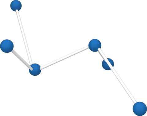 transparent molecular structure with blue atoms and white bonds - Download Free Stock Videos Pikwizard.com