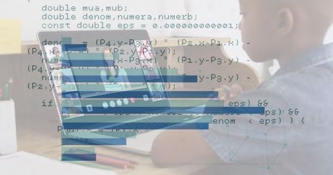 digital learning with laptop showing programming elements - Download Free Stock Images Pikwizard.com