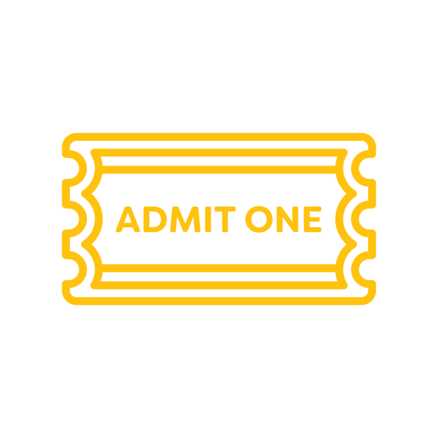 Admit One Ticket Symbol on Transparent Background - Download Free Stock Videos Pikwizard.com