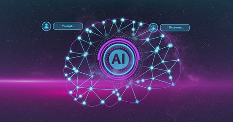 Artificial Intelligence Neural Network Conceptual Illustration - Download Free Stock Images Pikwizard.com