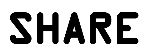 Black text share concept on transparent background