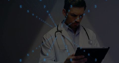 Doctor Utilizing Digital Technologies in Modern Healthcare