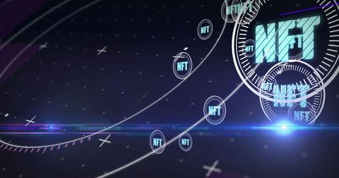 Futuristic Blockchain Technology NFT Concept - Download Free Stock Images Pikwizard.com