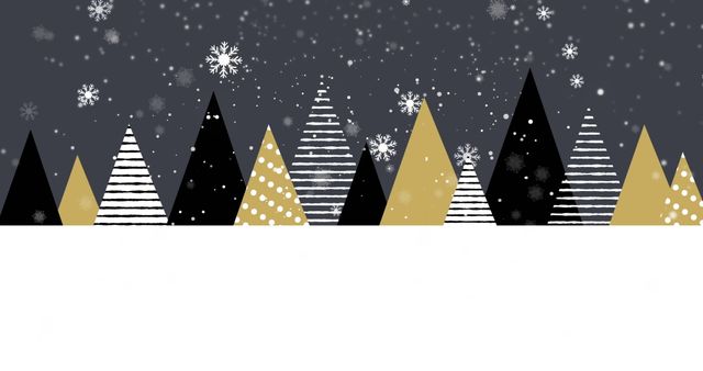 Festive Winter Scene with Snowing Christmas Trees - Download Free Stock Images Pikwizard.com