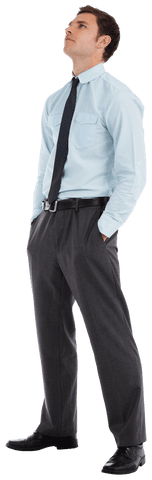 Transparent Businessman Standing Confidently in Formal Attire - Download Free Stock Videos Pikwizard.com