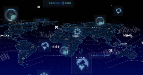 Futuristic Global Connectivity with Digital Data Network Overlay - Download Free Stock Images Pikwizard.com