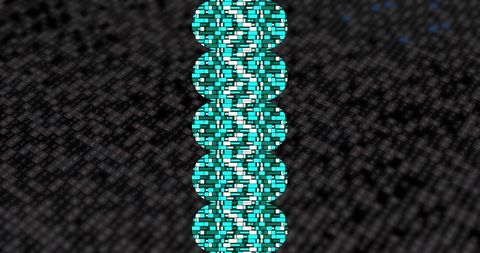 Abstract Binary DNA Chain with Technological Background - Download Free Stock Images Pikwizard.com