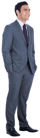 happy biracial businessman in suit, hands in pockets, transparent background - Download Free Stock Videos Pikwizard.com