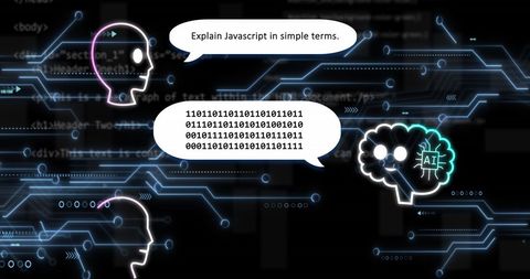 AI Icons and Data Processing over Digital Circuit Board - Download Free Stock Images Pikwizard.com