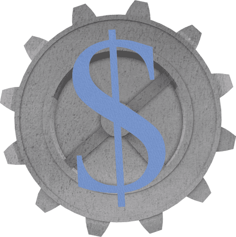 Transparent Gear with Blue Dollar Sign Illustration - Download Free Stock Videos Pikwizard.com