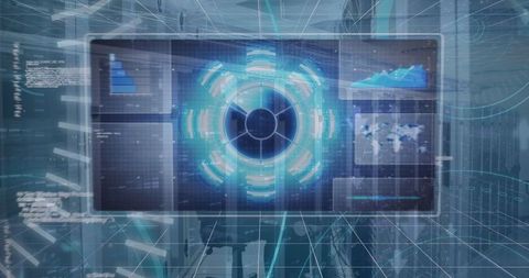 Holographic User Interface in Modern Data Center - Download Free Stock Images Pikwizard.com