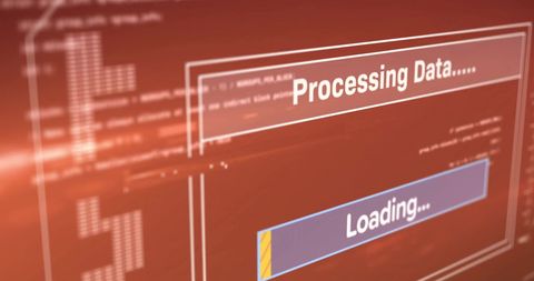 Digital Data Processing Screen with Loading Interface - Download Free Stock Images Pikwizard.com