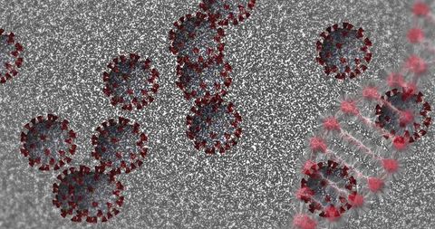 Virus and DNA Conceptual Microbiology Illustration