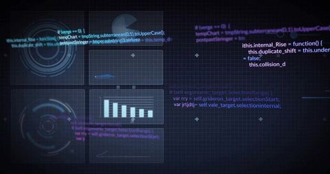 Advanced Data Interface with Digital Code Hud Elements
