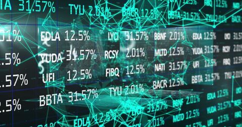 global stock market data and plexus network overlay - Download Free Stock Images Pikwizard.com