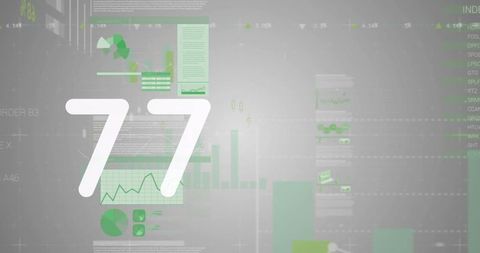 Dynamic Green Data and Statistics Visualization over Digital Interface - Download Free Stock Images Pikwizard.com