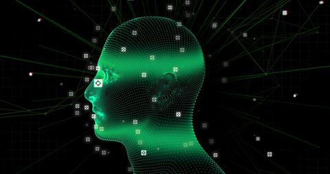 3D Glowing Human Head with Data Connections - Download Free Stock Images Pikwizard.com
