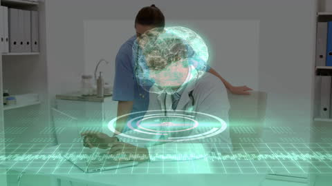 Futuristic Data Analysis in Medical Technology Concept