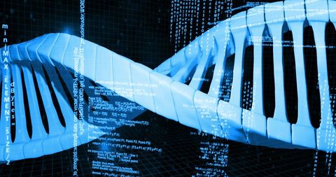 Digital DNA Code with Futuristic Interface - Download Free Stock Images Pikwizard.com