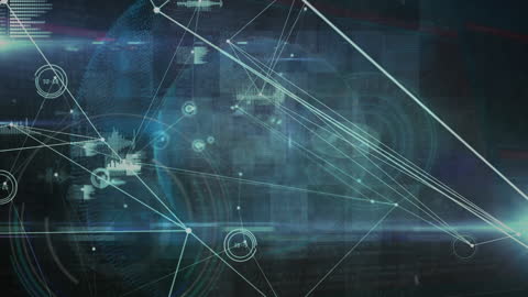 Digital Abstract Network Connections and Data Visualization