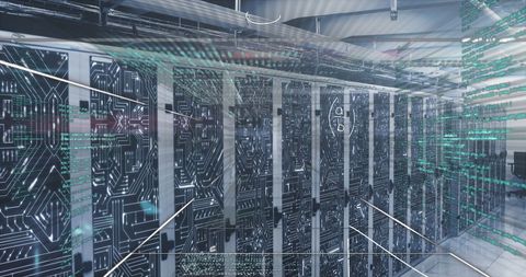Futuristic Cyber Data Flow in a High-Tech Server Room - Download Free Stock Images Pikwizard.com