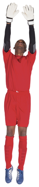 Transparent image of goalkeeper with red uniform making a dramatic save - Download Free Stock Videos Pikwizard.com