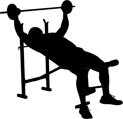 Transparent Silhouette of Man Lifting Barbell in Vector PNG