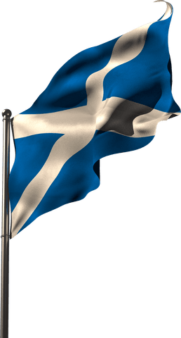 transparent scottish flag waving vibrantly on pole - Download Free Stock Videos Pikwizard.com