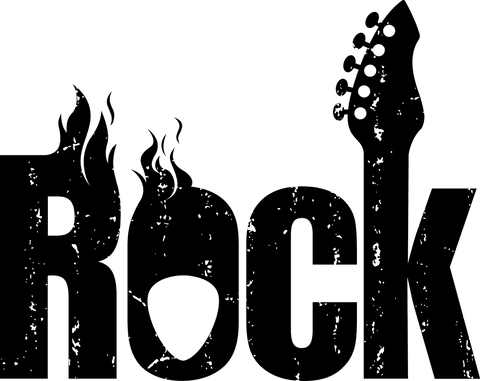 rock music typography on transparent background illustration - Download Free Stock Videos Pikwizard.com