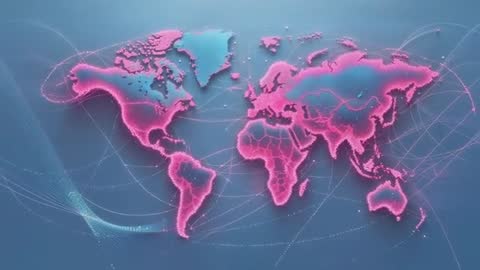 Futuristic Global Network Connections