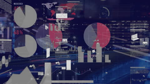 Statistical Data Animation over Night City Traffic