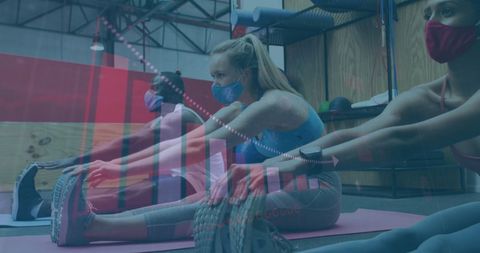 Group Exercising with Overlay of Pandemic Graphs and Statistics