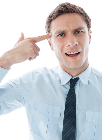 confused businessman making gesture on transparent background - Download Free Stock Videos Pikwizard.com
