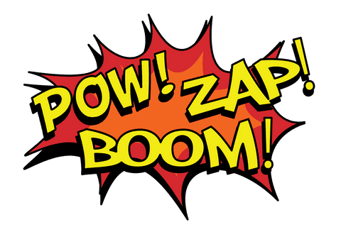 Colorful Comic Book Style POW ZAP BOOM Hit Words Background - Download Free Stock Videos Pikwizard.com