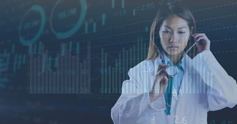 Innovative Healthcare Data Analytics with Female Doctor - Download Free Stock Images Pikwizard.com