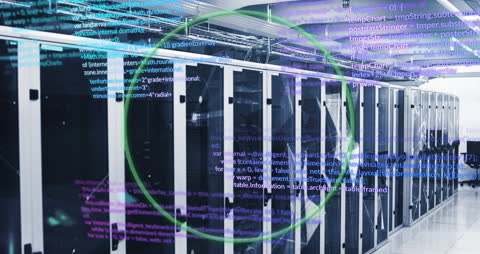 Digital Interface Over Data Center Representing Global Connectivity