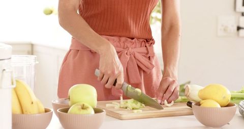 Home Cooking Healthy Fresh Vegetables in Modern Kitchen