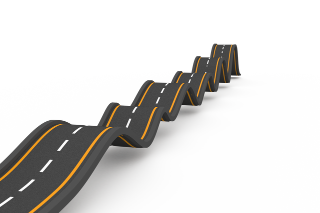 Undulating Asphalt Road on Transparent Background - Download Free Stock Videos Pikwizard.com