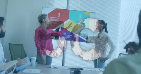 Professionals Collaborating During Modern Business Meeting