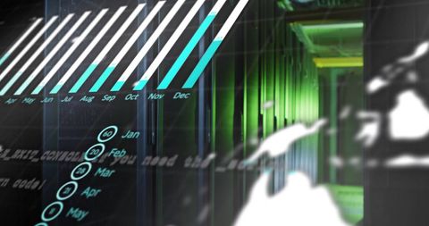 Data processing in modern data center with server racks