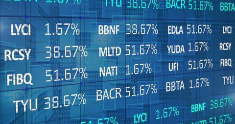 Digital Stock Market Data on Blue Background - Download Free Stock Images Pikwizard.com