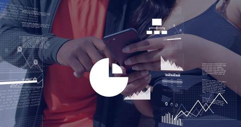 Collaborating on mobile data with interactive charts and dashboard overlays