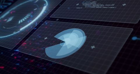 Abstract Digital Interface with Scope Scanning and Data Visualization - Download Free Stock Images Pikwizard.com