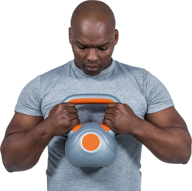 Fit Man Exercising with Kettlebell Transparent Background - Download Free Stock Videos Pikwizard.com