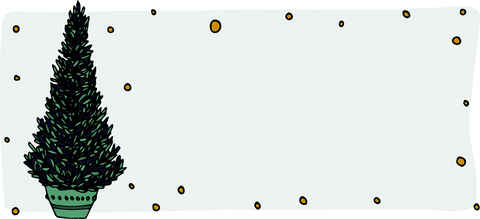 Transparent Background with Illustrated Christmas Tree for Festive Designs