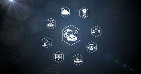 Digital Data Processing Holographic Interface - Download Free Stock Images Pikwizard.com