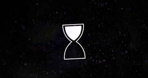 Minimalist White Egg Timer Symbol on Dark Abstract Background - Download Free Stock Images Pikwizard.com