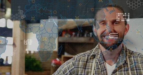 Artisan in Workshop Exploring Digital Technological Interface