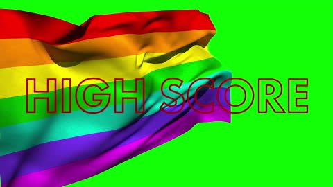 LGBT Pride with High Score Text on Green
