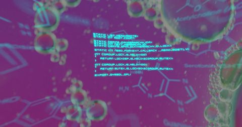 Futuristic Digital Interface with Chemistry Formulas - Download Free Stock Images Pikwizard.com